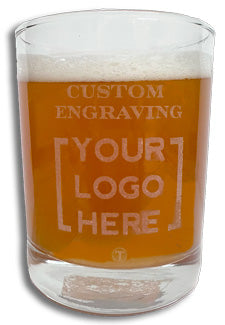 Laser Etched Rocks Glass