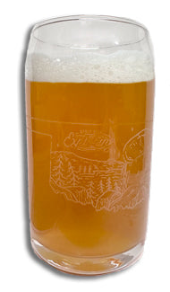 Laser Etched Beer Can Glass