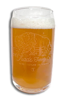 Laser Etched Beer Can Glass
