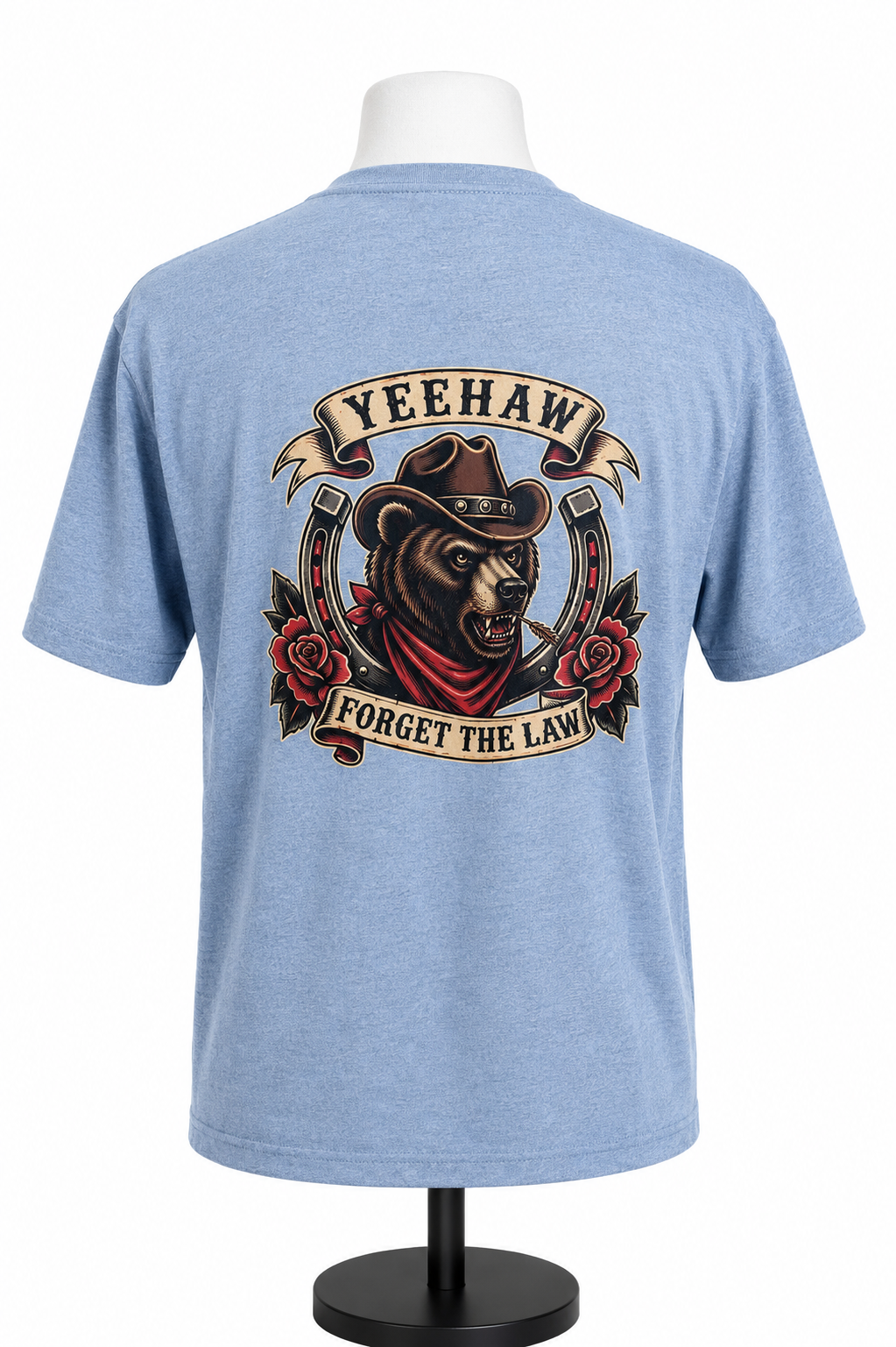 Yeehaw Forget the Law Tee - Gray