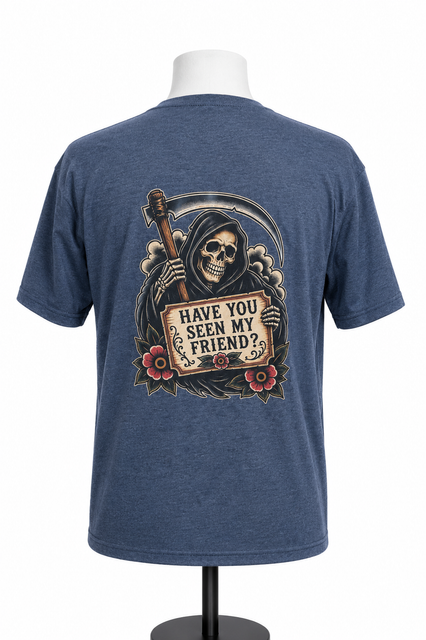 Have You Seen My Friend Tee - Charcoal