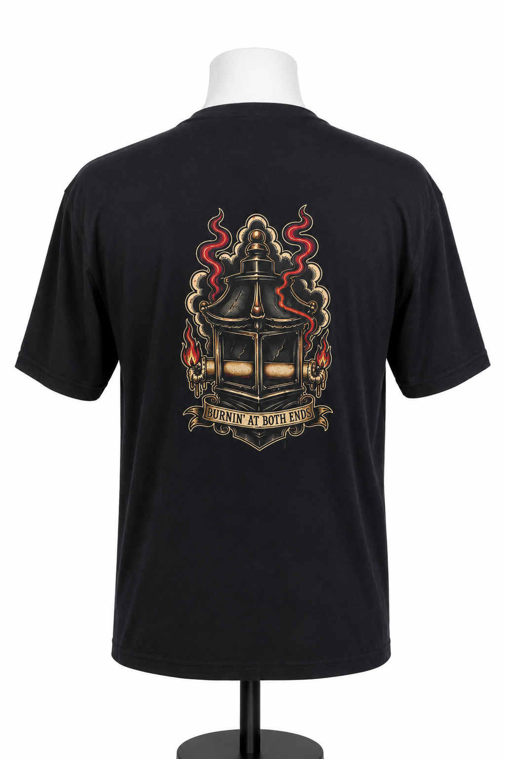 Burnin' at Both Ends Tee - Black