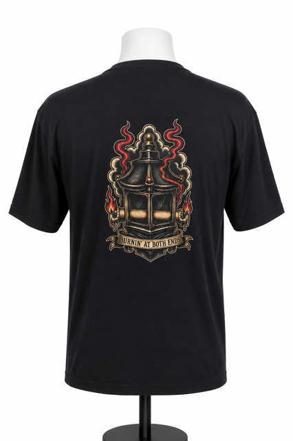 Burnin' at Both Ends Tee - Black