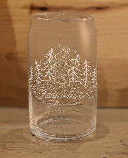 Laser Etched Beer Can Glass