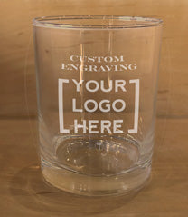 Laser Etched Rocks Glass