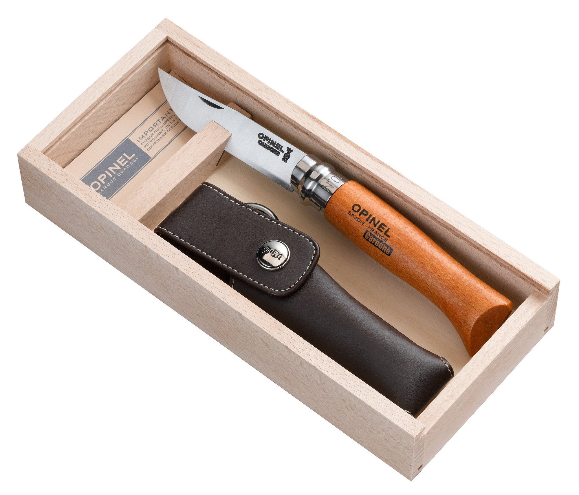Opinel - No.08 Carbon Folding Knife with Sheath