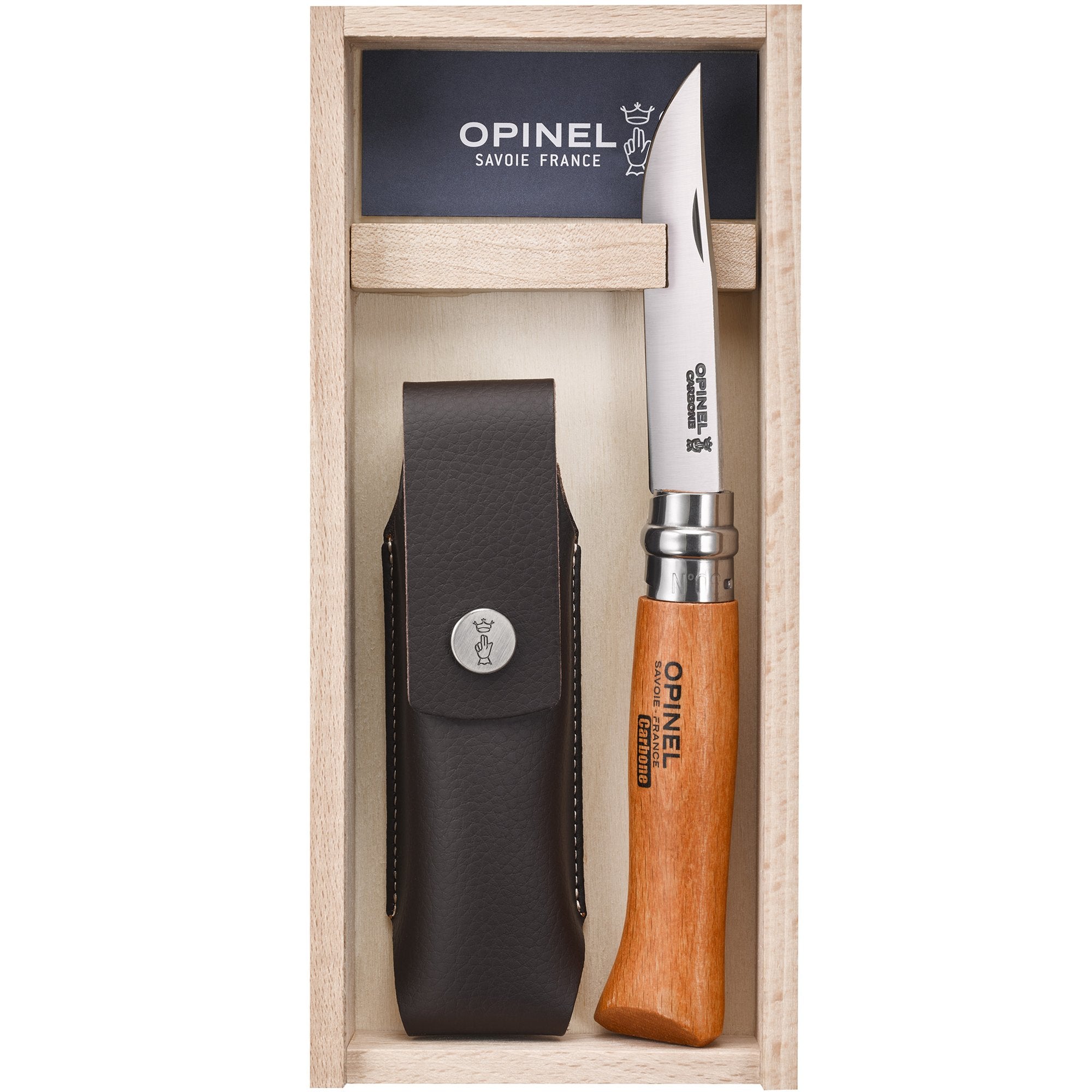 Opinel - No.08 Carbon Folding Knife with Sheath