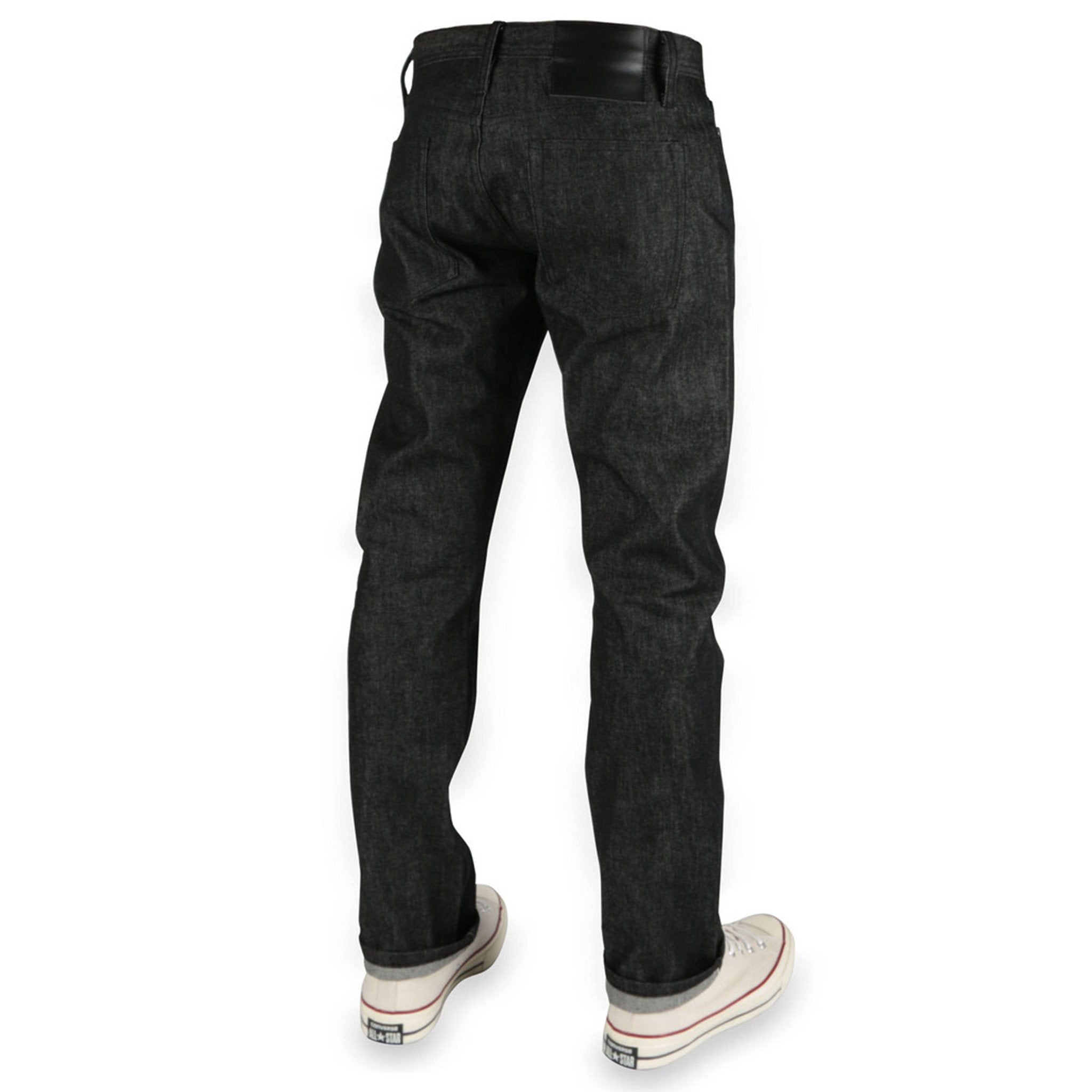 Unbranded Brand- UB244 Tapered Fit 11oz Stretch Selvedge - Black